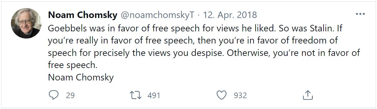 Noam Chomsky Meinungsfreiheit